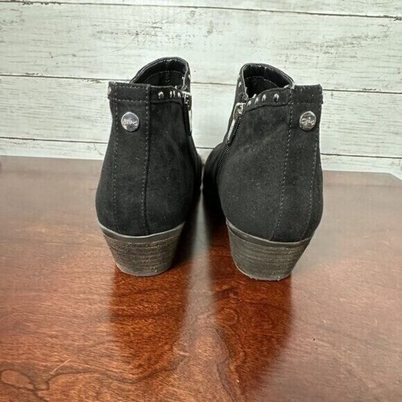 Circus Sam Edelman Women's Ankle Booties Size 10 Black Silver Studs Zip - Picture 5 of 11